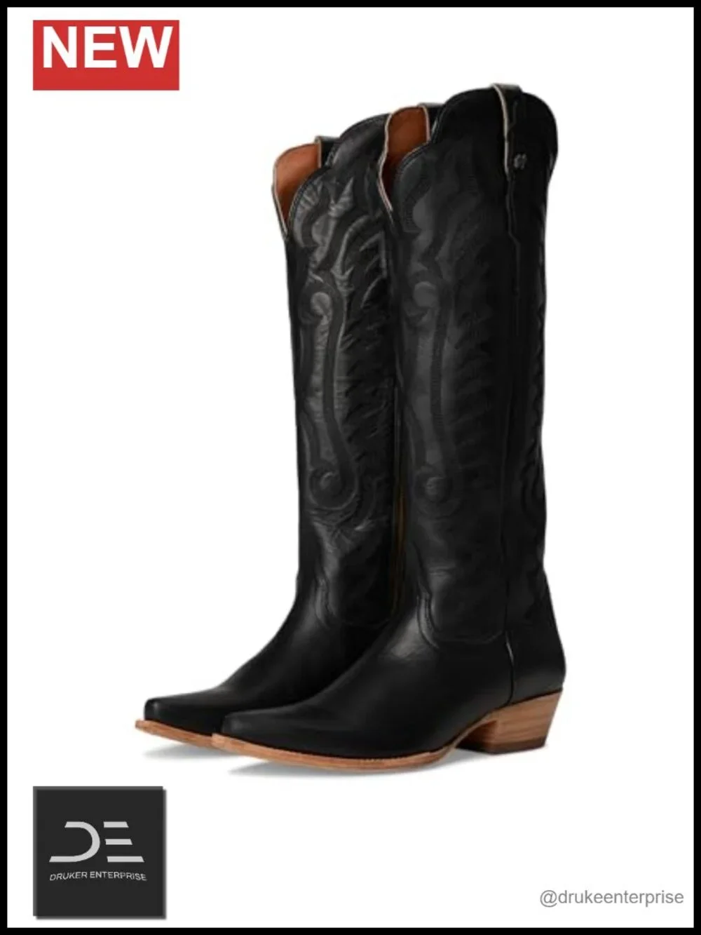 Women's Snip Toe Knee High Boots, Leather Zipper Closure, Low Heel